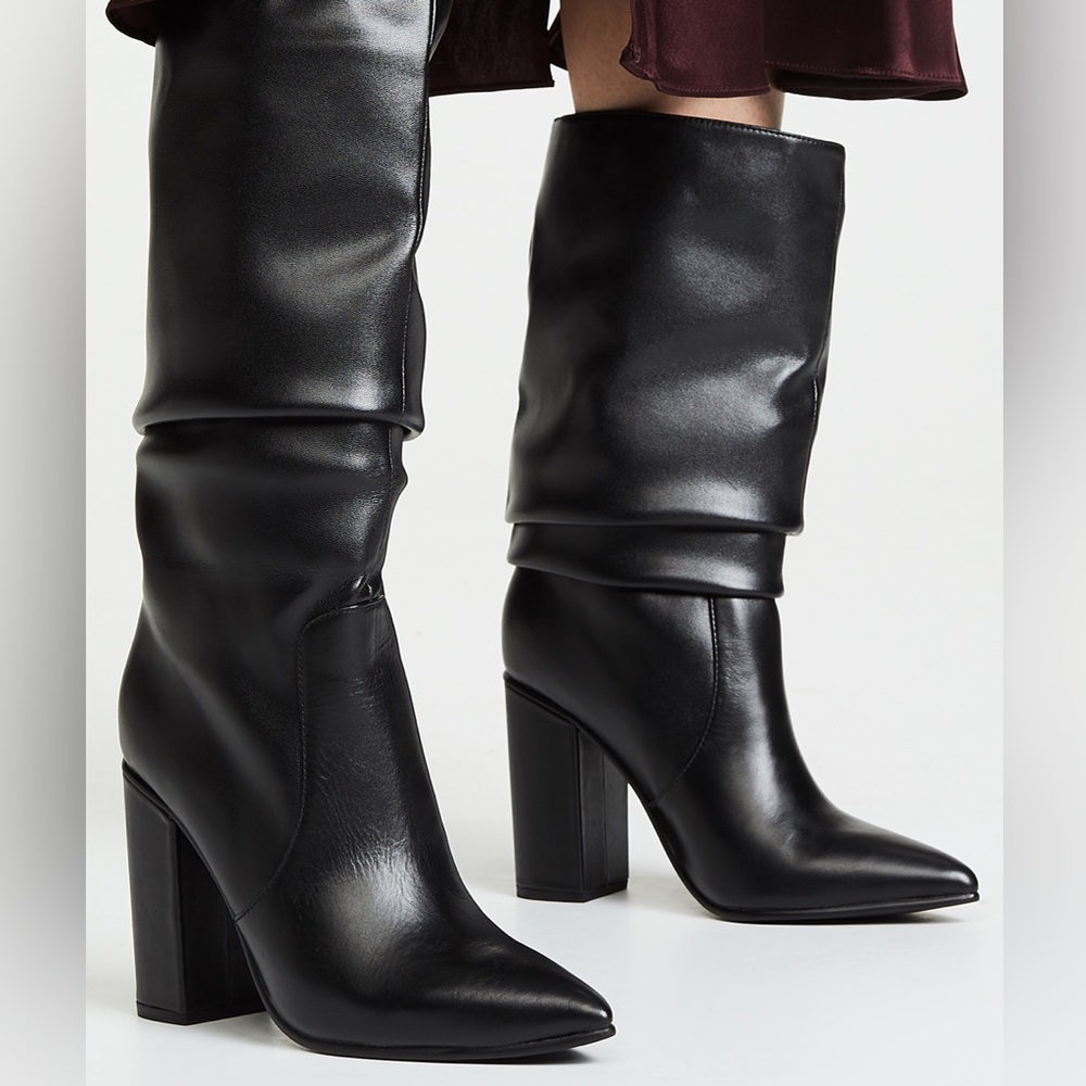 Sol Sana Waverly Black Leather Boots, US 8, New